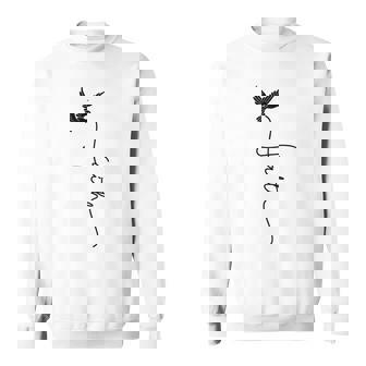 Christian Faith Cross With Dove Sweatshirt - Monsterry