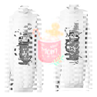 Christmas Matching Family Cocoa Mug With Candy Cane MOM Sweatshirt - Monsterry