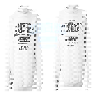 Clearwater Beach Florida FL Vintage Sports Established Navy Sweatshirt - Monsterry