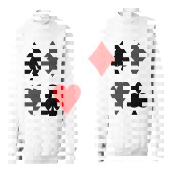 Clubs Herzen Spaten Diamanten Spielkarte Anzug Poker Sweatshirt - Geschenkecke