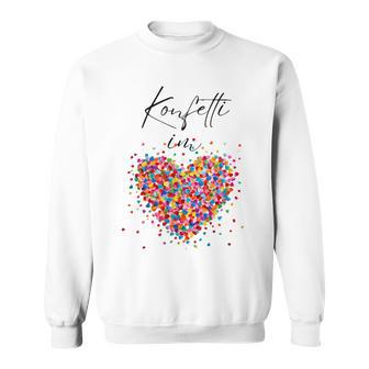 Confetti In The Heart Fancy Dress Carnival Costume Replacement Sweatshirt - Geschenkecke