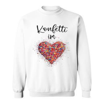 Confetti In The Heart Kölle Alaaf Red Carnival Fashing Blue Sweatshirt - Geschenkecke