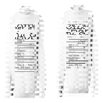 Corn On The Cob Nutrition Facts Thanksgiving Christmas Food Sweatshirt - Monsterry