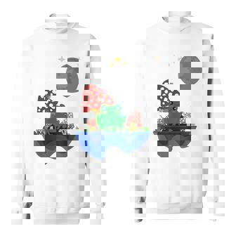 Cottagecore Esthétique Grenouille Avec La Lune Sweater e - Cadeauxyz