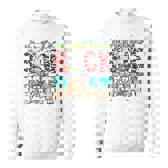 Cruise We're Just Here To Rock The Boat Retro Sweatshirt | Mazezy