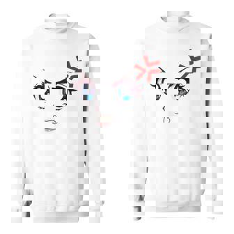Cute Anime Waifu Angry Anime Eyes Sweatshirt - Monsterry