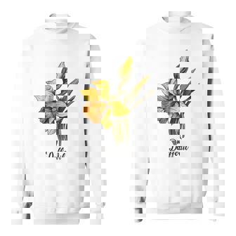 Daffodil Flower Vintage Narcissus Flower Sweatshirt - Monsterry