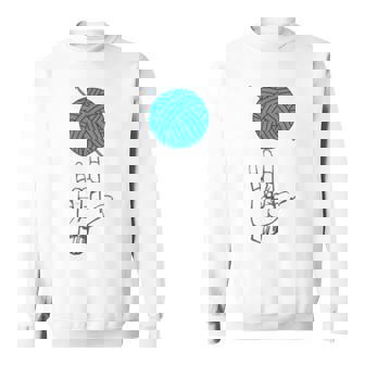 Deaf Pride I Love Crochet Hand Heart Sign Language ASL Sweatshirt - Monsterry