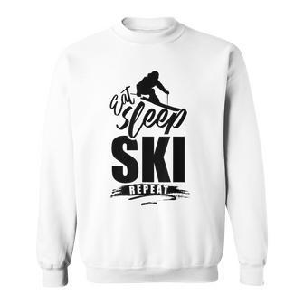 Eat Sleep Ski Repeat Ski Sweatshirt - Geschenkecke