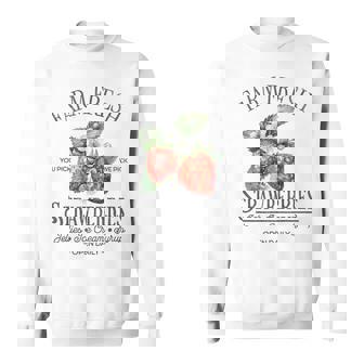 Farm Fresh Strawberries Vintage Strawberry Farmers Farm Sweatshirt - Seseable