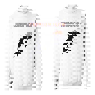 Fashion Icon Orca Whale Wearing Dead Salmon On Head Sweatshirt | Mazezy