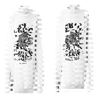Feral And Pregnant Leave Me Alone Pregnancy Humor Sweatshirt - Monsterry