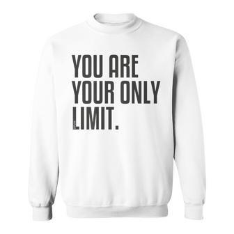 Fitness Backprint Slogan Jogging Training Motivation Sports Sweatshirt - Geschenkecke