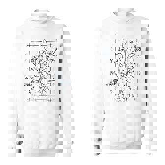 Flower And Bee Lilium Art Nature Lover Premium Sweatshirt - Monsterry