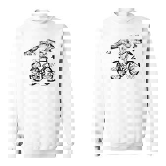 Fox Riding Bicycle Vintage Cycling Biking Fox Biker Sweatshirt | Seseable CA