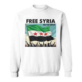 Free Syria Syria Revolution Freedon Flag Blue Sweatshirt - Geschenkecke