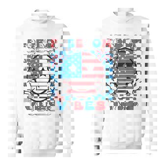 Freedom Vibes 4th Of July America Independence Men Kid USA Sweatshirt - Monsterry