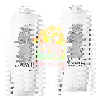 Funny Pleasing Frog Mushroom Hippie Style Sweatshirt - Monsterry