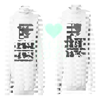 St Patrick Day I Love Irish Boys I Heart Irish Boys Sweatshirt - Thegiftio UK