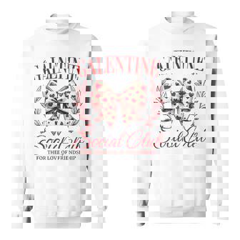 Galentine Social Club For The Love Of Friendship Valentine's Sweatshirt - Seseable