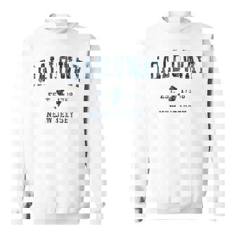 Galloway New Jersey NJ Vintage Sports Navy Print Sweatshirt - Monsterry