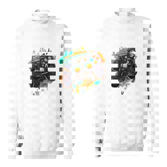 Gamer Geek Accro Aux Jeuxidéo Ado Console Gaming Humour Manche Longue Sweater e - Cadeauxyz