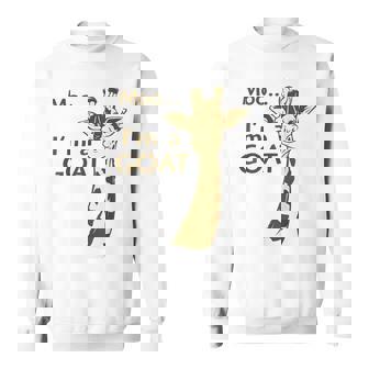 Giraffe Moo I'm A Goat Farm Zoo Animal Giraffe Lover Sweatshirt - Monsterry