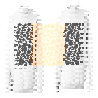 Giraffe Pattern Lazy Halloween Costume Sweatshirt - Monsterry