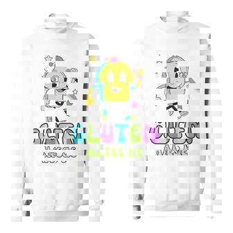 Gluten Hate Me Retrointage Divertido Dibujos Animados Camisa de entrenamiento - Regaloses
