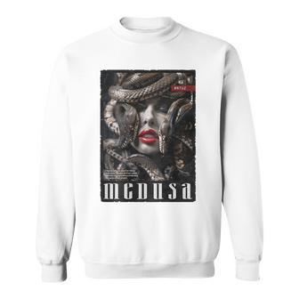 Goddess Snake Greek Mythology Backprint Medusa Sweatshirt - Geschenkecke