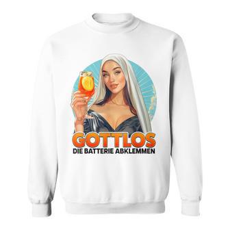 Gottlos Die Batterie Abklemmen X Nonne Nun Aperölchen Spritz Sweatshirt - Geschenkecke