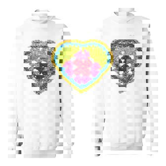 Granny Square Heart Crochet Sweatshirt - Monsterry