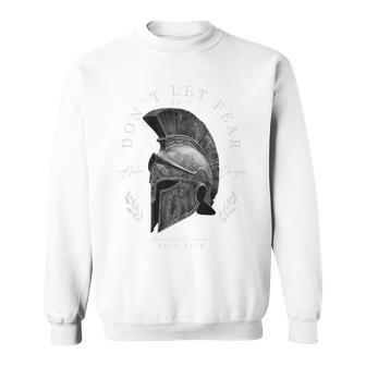 Greek Sparta Helmet Warrior Soldier Backprint Spartan Sweatshirt - Geschenkecke