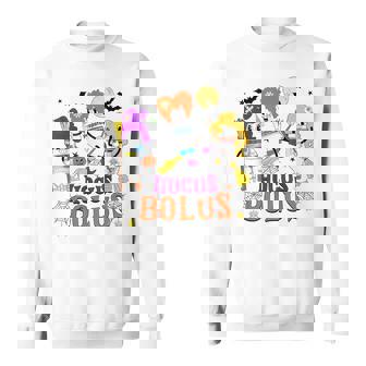 Halloween ICU ER Nurse Hocus Spooky Bolus Witch Pharmacy Sweatshirt - Monsterry