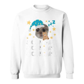 Hamsti Schlafi Schlafi Sad Hamster Schlafi Schlafi Blue Sweatshirt - Geschenkecke