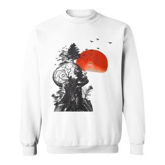 Hangover Human Tree Surreal Artistic Sunset Gray Sweatshirt - Geschenkecke