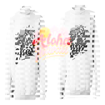 Hawaii Aloha Vintage Retro Palm Trees Beach Surfer Tank Top Sweatshirt - Monsterry