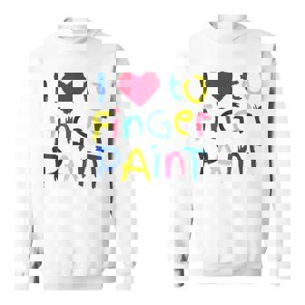 I Heart Love To Finger Paint I'm Paint Cute Couple Sweatshirt - Thegiftio UK