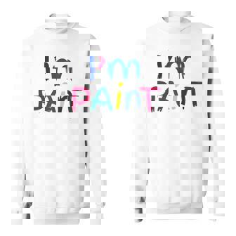I Heart Love To Finger Paint I'm Paint Cute Couple Valentine Sweatshirt | Mazezy