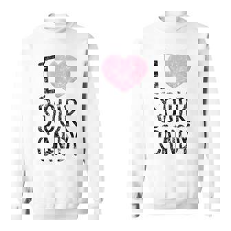 I Heart Love Sour Candy Novelty Halloween Sweatshirt - Monsterry