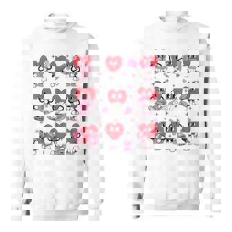 Heart Reading A Book Valentine's Day Teachers Book Lovers Sweatshirt | Mazezy