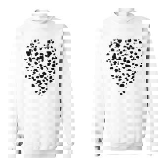 Heart Shaped Dalmatian Pattern Sweatshirt - Geschenkecke