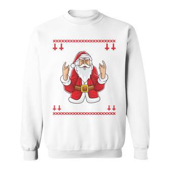 Heavy Metal Christmas Sleigher Hail Santa Claus Rock Music Sweatshirt - Geschenkecke