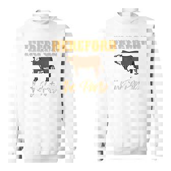 Herefords The Party Funny Cows Cattle Farm Farmer Fashion Sweatshirt - Monsterry