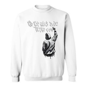 Hip Hop Was Dope In The 90S Hip Hop Graffiti Retro Rap Gray Sweatshirt - Geschenkecke