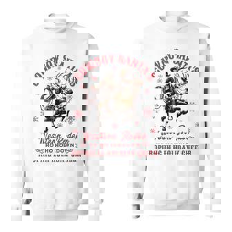Ho Ho Hoedown Roping In Holiday Cheer Fun Christmas Sweatshirt - Monsterry