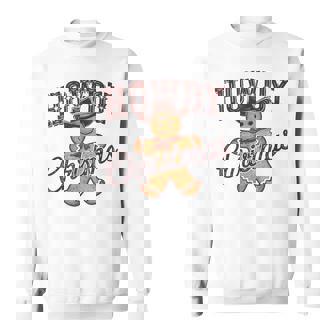 Howdy Gingerbread Western Cowboy Christmas Rodeo Kid Sweatshirt - Monsterry