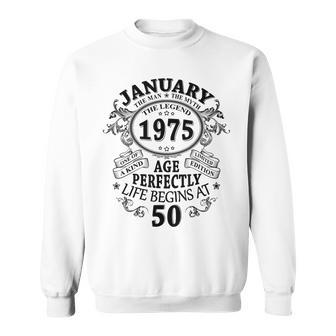 January 1975 50 Years Decoration 1975 50Th Birthday Sweatshirt - Geschenkecke