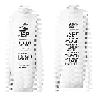 Keep Calm Handle It Nombre Personalizado Divertido David Camisa de entrenamiento - Regaloses