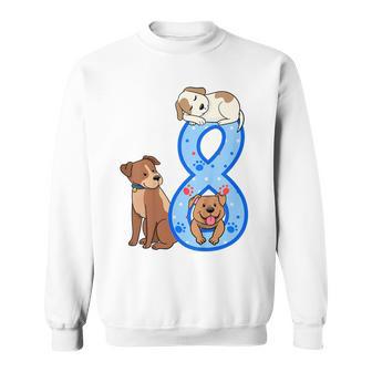 Kinder 8 Geburtstag Junge Hunde Outfit 8 Jahre Alt Welpe Sweatshirt - Geschenkecke